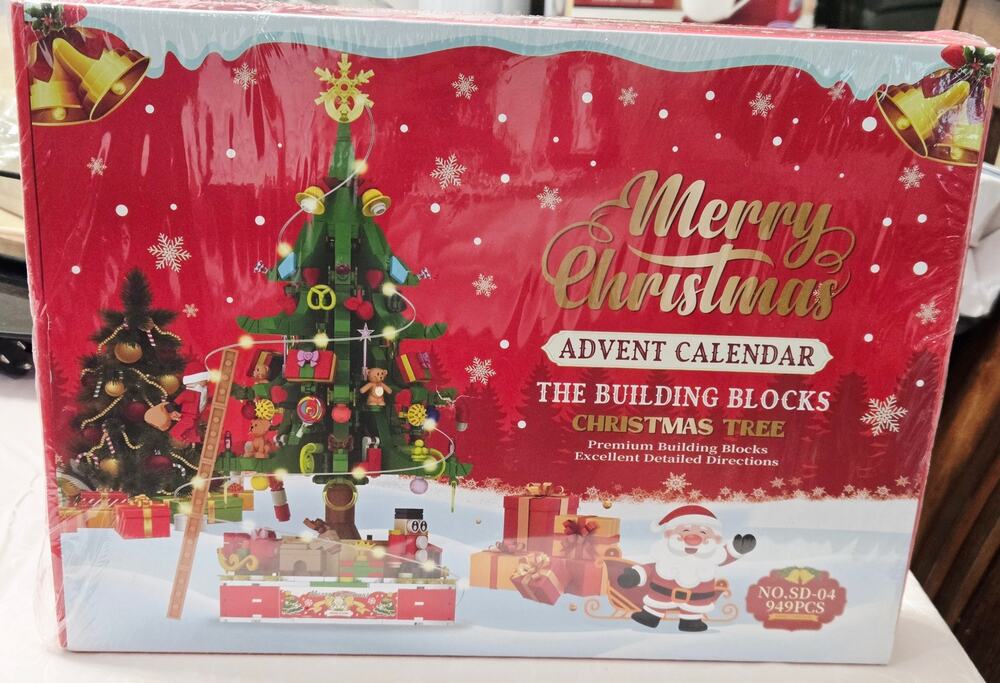 Christmas Tree Advent Calendar Building Blocks Set 949PCS SD-04 New Sealed